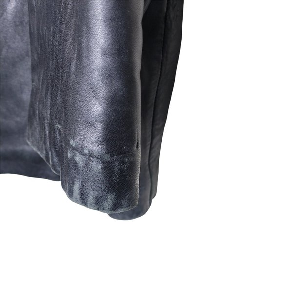 *SOLD* Brandini le collezioni Men's Black Leather Coat Size Large - Picture 4 of 11